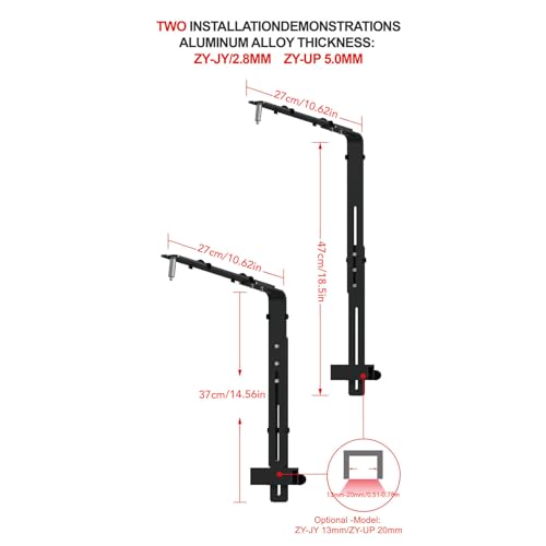 Aquarium Light Riser, Adjustable Professional Aquarium Light Stand, Aluminum Alloy Aquarium Light Holder, Aquarium Lamp Bracket, Fish Tank Lighting Holder for Aquarium LED Light - color: Black