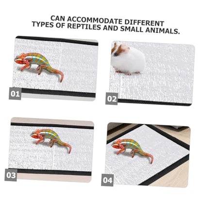 WOONEKY Reptile Heating Pad Reflective Insulation Film 20W Terrarium Heater Mat for Snakes Lizards and Turtles Waterproof and Energy Efficient Accessory - size: 30.00X16.00X0.10CM