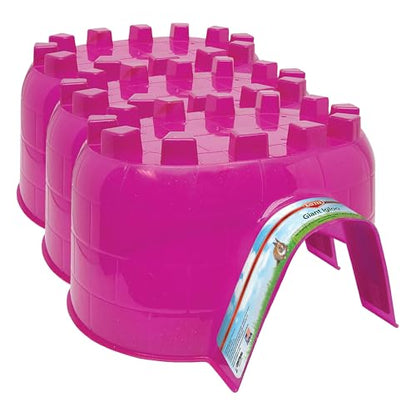 Kaytee Igloo Habitat Hideout for Pet Rabbits, Ferrets, Guinea Pigs, and Other Small Animals, Giant (Pack of 3) - size: Giant (Pack of 3)