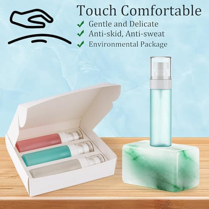 Travel Spray Bottles TSA Approved 3 Pack (2.2oz/65ml), Leak Proof Fine Mist Refillable Empty Plastic Spray Bottles for Perfume, Essential Oils, Toners, Hair & Face Mist (65 ml) - size: 65 ml
