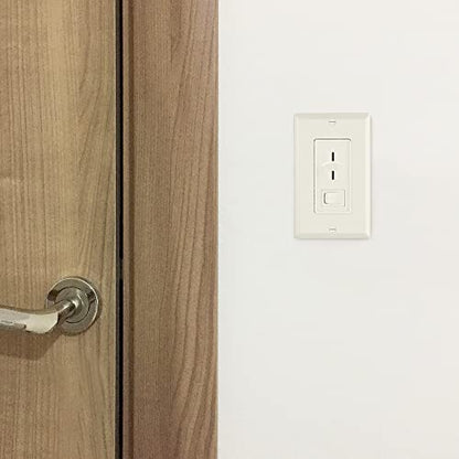 Maxxima LED Dimmer Electrical Light Switch, Almond, 3-Way/Single Pole Use | 600 Watt Max, LED and Incandescent Compatible, Wall Plate Cover Included - color: Almond