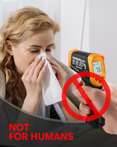 Eventek Infrared Thermometer Gun, Laser Thermometer Temperature Gun -58°F to 1112°F, IR Temp Gun for Cooking, Pizza Oven Accessories, Griddle, AC, Barbecue, Air Thermometer, Kitchen Cooking,Meat