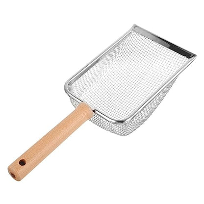 Abaodam Reptile Litter Scoop with Handle Fine Mesh Sifting Tool for Easy Cleaning of Reptile Waste for Reptile Owners