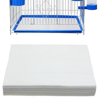 100 Sheets Bird Cage Liner Papers, Disposable Bird Cage Paper Liners, Cuttable Pet Animal Cages Cushion, Precut Absorbent Bird Paper for Bird Parrot Small Animal, 11.8 x 15.8’’ - size: 11.8'' x 15.8''