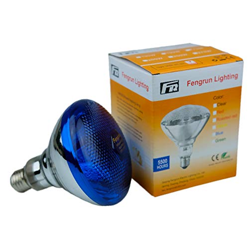 Infrared Bulb Red Hard Explosion-Proof Glass Infrared Heat Lamp Bulb for Chicks, Chicken, Pet,Bathroom Warming Light Bulb (Blue-150w) - color: Blue-150w
