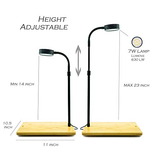 Height Adjustable Full Spectrum Nano LED Light, fits Nano Tanks, Wabi kusa, Potted Plants, Betta Tanks