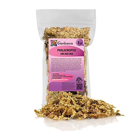 Gardenera Premium PHALAENOPSIS Imperial Orchid Potting Mix - Hand Mixed in Small Batches | Great for Phalaenopsis of All Kinds - 1 Quart Bag - color: PHALAENOPSIS ORCHID MIX, size: 1 Quart