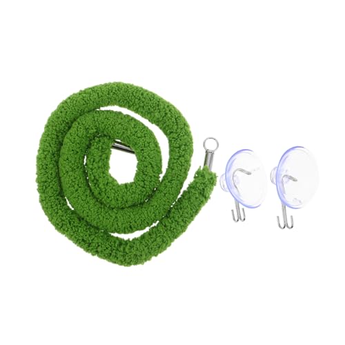 Hemobllo Reptile Climbing Rope Terrarium Hanging Vines 50cm Artificial Green Vine with Suction Cup for Pet Habitat Decor for Jumping Spider Chameleon Lizard Frog