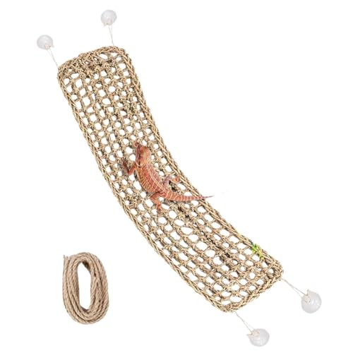 Snake Hammock - Reptile Flexible Jungle Vines Decoration, with Suction Cup Realistic Pet Supplies | Reptile Ladder Gecko Tank Accessories | for Bearded Dragon Spider Home Cage Enclosure Terrarium - color: 40x18cm
