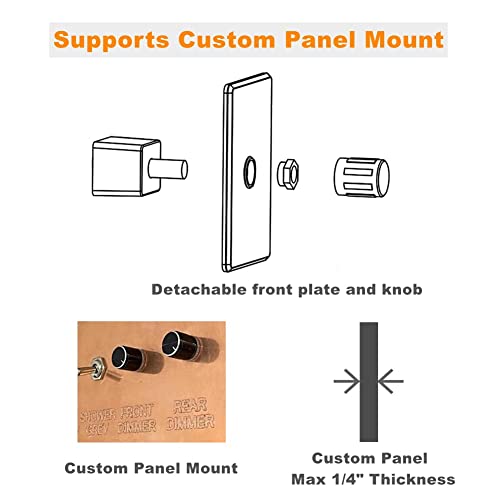 12V Light Dimmer, RV Boat Dimmer Switch High Side PWM Rotary Dimming Switch for Camper Van Travel Trailer Truck Lighting Fixtures, Strip Lights, Puck Lights, Awning Lights - color: 4A, 3 wire