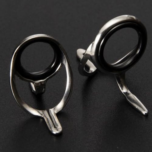 Fly Fishing Rod Guides Set, for Stainless Steel Hard Guides with Tip for Ring and Hook Keeper for Rod Repair, 11 Pcs Kit