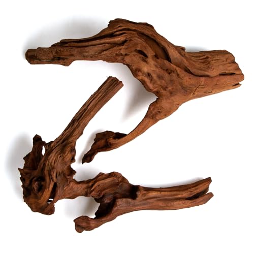 emours Aquarium Driftwood (8–12 in) 2 Pieces Natural Mopani Branches Assorted Size - size: Small (8–12 in / 20–30 Cm)