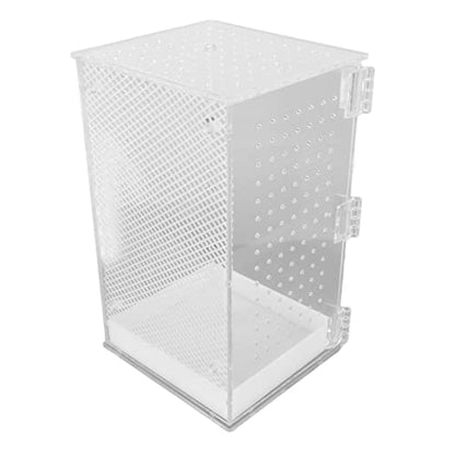 Reptile Terrarium Tank Acrylic Highly Transparent Clear Habitat Tank for Leopard Gecko Snake - Ideal Enclosure for Your Reptile Pets(S)