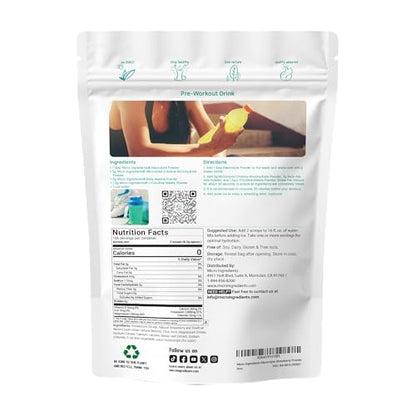 Micro Ingredients Electrolytes Powder, 2lbs (106 Servings) | Sugar Free | Natural Strawberry Kiwi Flavor | 1,000 mg High Potassium Hydration Drink Mix | Keto Friendly, Non-GMO - size: 32 Ounce (Pack of 1)