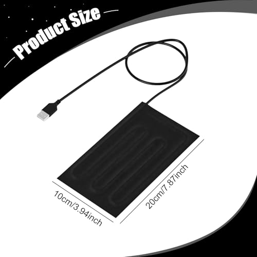 Reptile Heating Pad Electric Warming Blanket Pet Sleeping Pad Waterproof USB Plug Suitable for pet Terrarium Indoor breeding Gift Giving, Style A