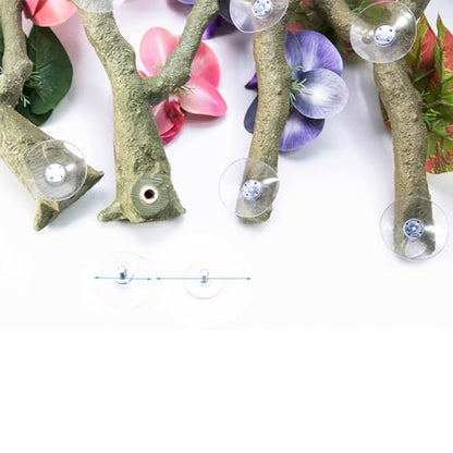 Reptiles Decoration Terrariums Plant Corner Climbing Branch Suction Cup Aquariums Artificial Vine for Snake Bearded Dragon