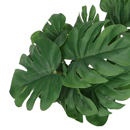 Artificial Palm Plants for Reptile Terrarium, Fun Plastic Turtle Leaf Decoration with Suction Cup, Reptile Plants, Terrarium Decor, Leopard Gecko Hide, Terrarium Jumping Spider Enclosure