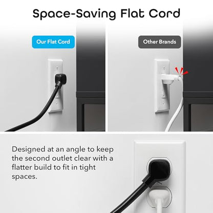 Geeni Surge Ultra Smart 8-Outlet Surge Protector – 6 Smart Outlets, 2 Always-On Outlets, 6 ft Cord, WiFi & Voice Control with Alexa/Google, 1200 Joules Protection, No Hub, Black