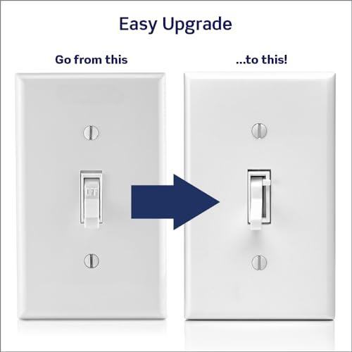 Leviton Toggle Slide Dimmer Switch for Dimmable LED, Halogen and Incandescent Bulbs, TSL06-1LW, White - color: White