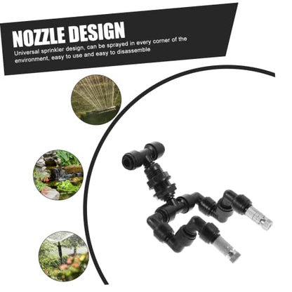 Toyvian Reptile Mister Spray Head for Tank and Garden Universal Nozzle Adjustable Spray for Ecological Landscape and Moss Spraying - size: 14.00X13.50X2.00CM