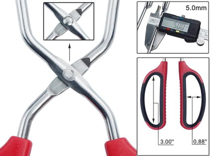 HINMAY 13-Inch Stainless Steel Scissor Tongs with Comfort-Grip Handle - size: 13-Inch