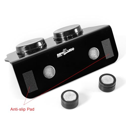 REPTI ZOO Magnetic Gecko Feeding Ledge, Acrylic Aboreal Feeding Ledge with 6PCS Cups, Strong Magnetic Reptile Ledge Gecko Food Ledge