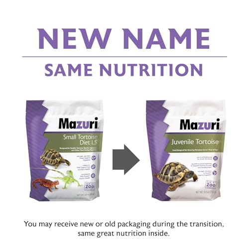 Mazuri | Juvenile Tortoise Food for Baby Tortoises | 8 Ounce (8 oz) Bag