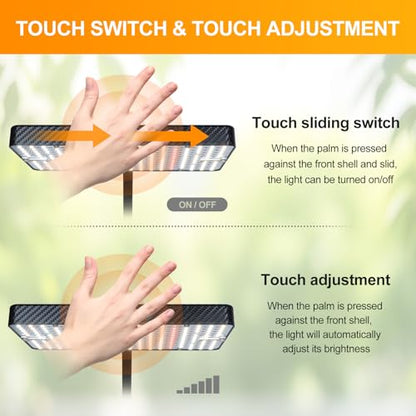 FECiDA Smart Control Desk Grow Light, Tabletop Grow Lights for Indoor Plants, Seed Starting, Bonsai, 4/8/12/16/20H Timer, 25 Watt Power Draw, Bright Enough Like A Small Sun, 16"-24" Height Adjustable - size: TableTop-1Head-25W-Timer-Dimming