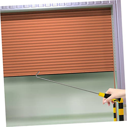Uonlytech Manhole Cover Hook 19.7 Inch Sliding Door Hook with Rubber Handle Durable Roller Shutter Door Lifter for Home and Commercial Use