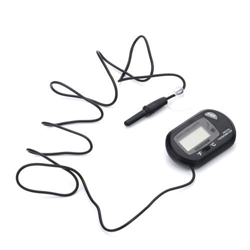 CNZ Digital LCD Thermometer for Aquarium Fish Tank Vivarium Reptile Terrarium (2-Pack) - size: 2-pack