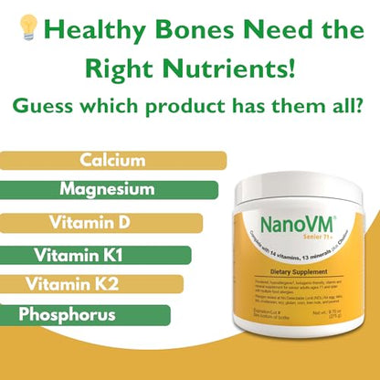 Senior 71+, Allergen-Free Vitamin Supplements, Unflavored Multivitamin Powder with 14 Vitamins & 13 Minerals, Low-Carbohydrate Mineral Supplements, 275g - Solace Nutrition - style: Senior