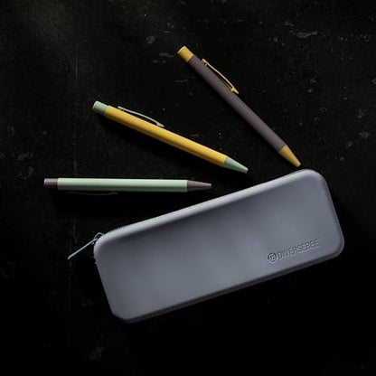DIVERSEBEE Soft Silicone Pencil Case, Aesthetic Pencil Pouch with Zipper, Cute Pen Bag for School, Bible Journaling Supplies and Accessories, Pencil Organizer (Berry) - color: Berry