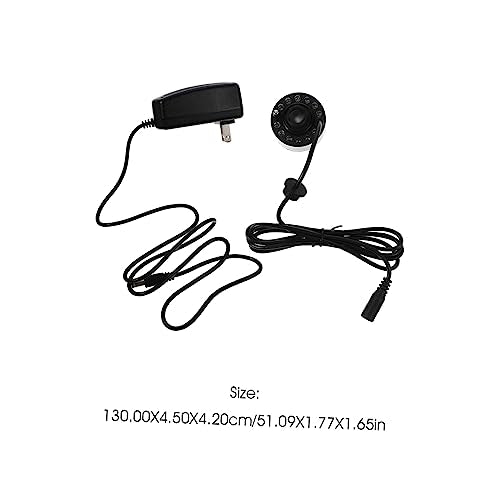 20MM LED Light Mist Maker Fog Machine for Fountains and Aquariums Ultrasonic Humidifier 12 Color Changing Lights for Gardening and Fish Tanks