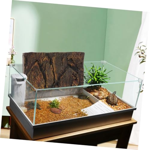 Toddmomy 3D Reptile Tank Background Cork Turtle Aquarium Panel Sturdy Waterproof Decorative Boards