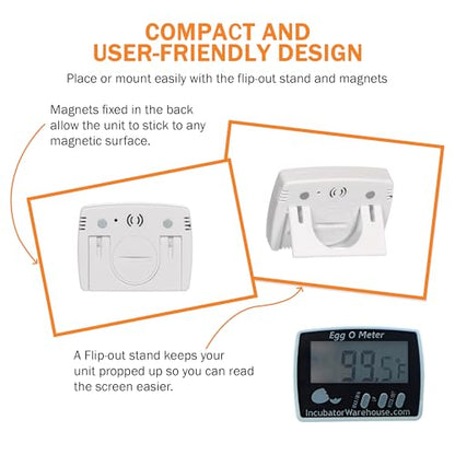 Egg-O-Meter™ - Large Digital Display Egg Thermometer with Min/Max Memory