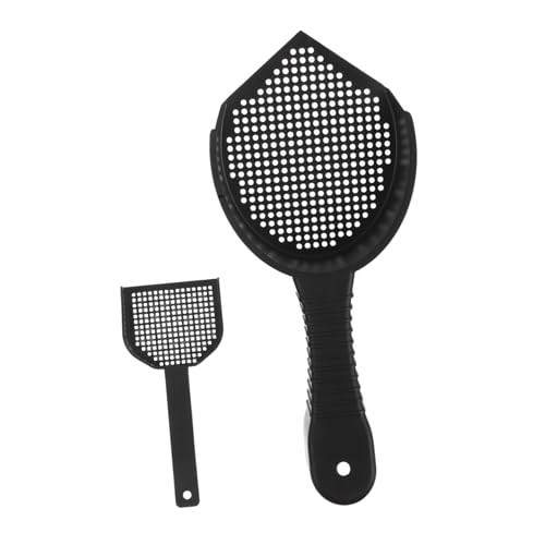 Abaodam 2Pcs Cat Litter Scooper Set Durable Plastic Sifting Scoop with Ergonomic Handle for Effortless Cleaning of Litter Boxes and Reptile Terrariums Waste Removal