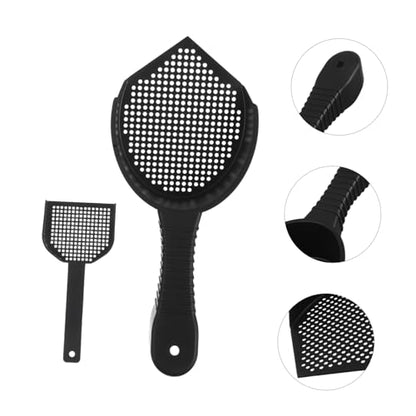 Toddmomy 2pcs Cat Litter Scoop Set Durable Plastic Poop Shovel with Ergonomic Handle for Easy Use for Litter Box and Reptile Terrarium Waste Cleanup