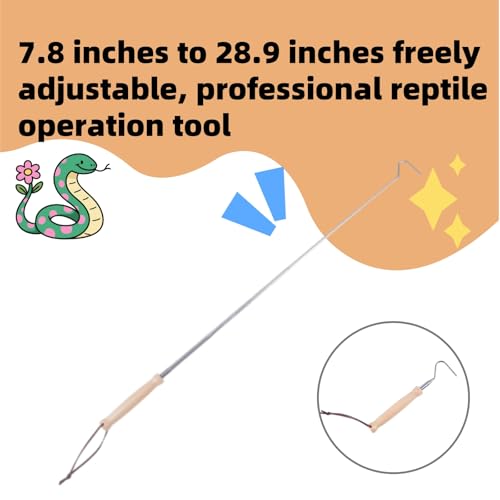 Retractable Hook Professional Telescopic Tool Adjustable Snake Hook for Herpetologists and Wildlife Experts