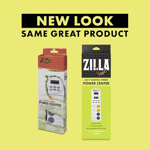 Zilla Reptile Pet Habitat Lighting & Terrarium Heat Power Center Timer, Digital