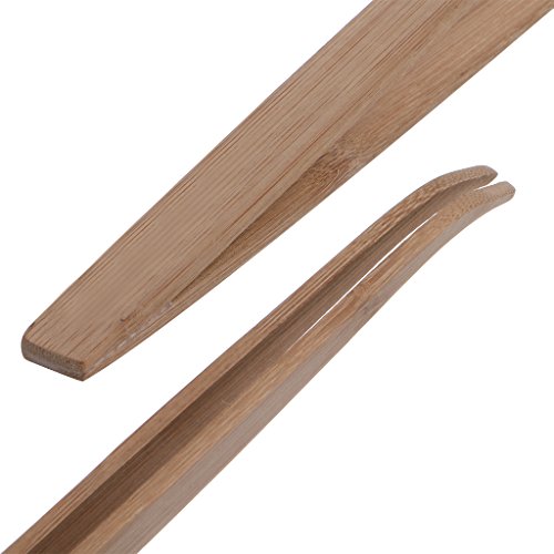 Feeding Tongs,11in Feeding Tweezers Eco-Friendly Bamboo Long Curved Tweezers Lightweight Curved Forceps Nipper Perfect for Reptiles
