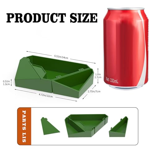 Bearded Dragon Tank Accessories, 3-in-1 Reptile Bowl with Dismountable Section for Food Water and Powder, Gecko Feeding Ledge, Reptile Tank Accessories for Bearded Dragon, Chameleon, Gecko, Frog