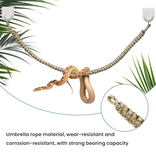 Snake Climbing Rope, Snakes Enrichment Toys, Ball Python Tank Accessories, Snake Enclosure Decor for Ball Python Corn Snake Reptile