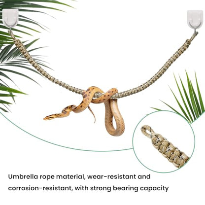 Snake Climbing Rope, Snakes Enrichment Toys, Ball Python Tank Accessories, Snake Enclosure Decor for Ball Python Corn Snake Reptile