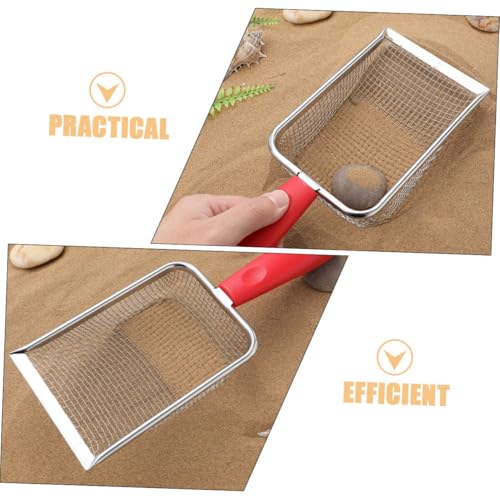 POPETPOP Stainless Steel Cat Litter Scoop Litter Sifter for Effortless Cleaning of Cat Waste and Sand Compatibility and Reptiles Mesh
