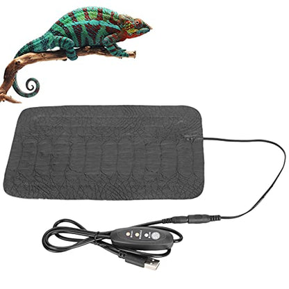 GOWENIC USB Reptile Heating Pad, Under Tank Heat Mat for Reptiles Tortoise Lizard, AntiScratch Pet Heater for Snake Gecko (Small Size) - size: Small Size