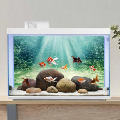AWERT 72x24 inches Aquarium Background Aquatic Plant Bubble Underwater Ocean Floor Fish Tank Background - size: 72x24in/180x60cm