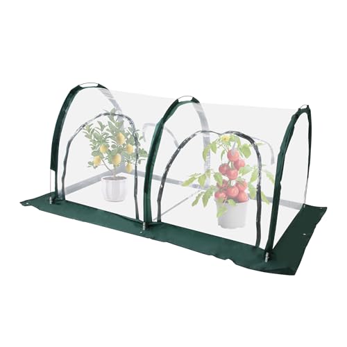 Portable Tunnel Greenhouse for Outdoors - Transparent Mini Greenhouses Ideal for Backyards and Outdoor Vegetable Cultivation (2M) - style: 2M/78.7”