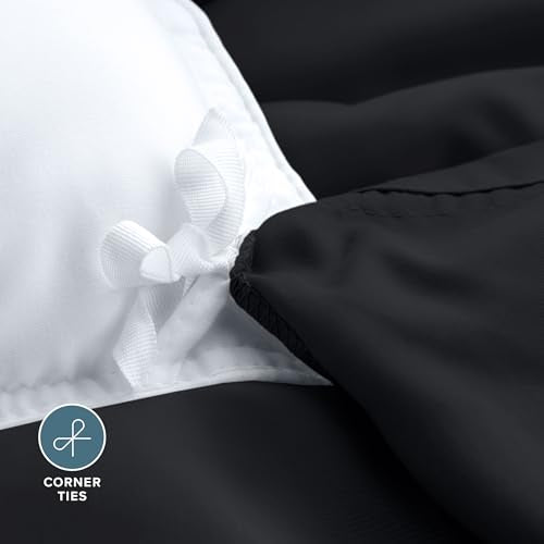 Bare Home Bedding Duvet Cover Extra Long Size - Premium 1800 Super Soft Collection - Lightweight, Cooling Duvet Cover - Soft Breathable Bedding (Twin/Twin XL, Black) - color: 02 - Black (No Comforter), size: Twin/Twin XL