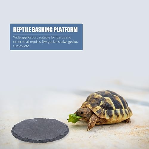 POPETPOP Turtle Basking Platform -2pcs Reptile Basking Rock Turtle Resting Platform Tortoise Habitat Accessories for Bearded Dragons Amphibians Leopard Gecko