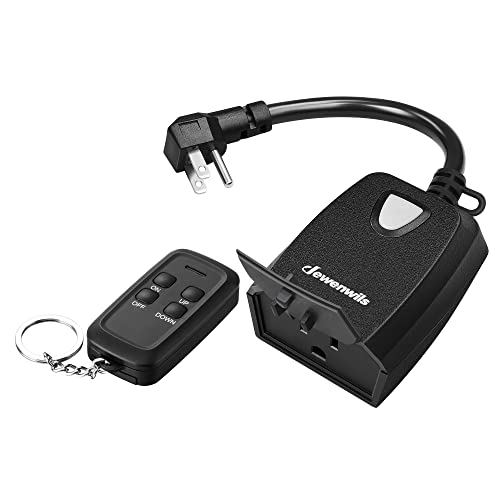 DEWENWILS Outdoor Dimmer for String Lights, Remote Dimmer Switch, Weatherproof Dimmer Plug, 100FT Range, Compatible with Dimmable LED/Tungsten Bulbs - style: Black Dimmer